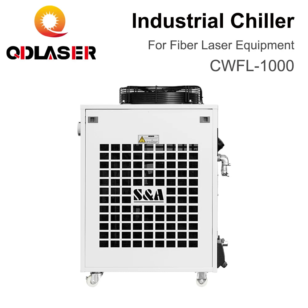 QDLASER CWFL-1000 S&A Industry Air Water Chiller AC 220-240V Voltage for Fiber Laser Engraving Cutting Machine
