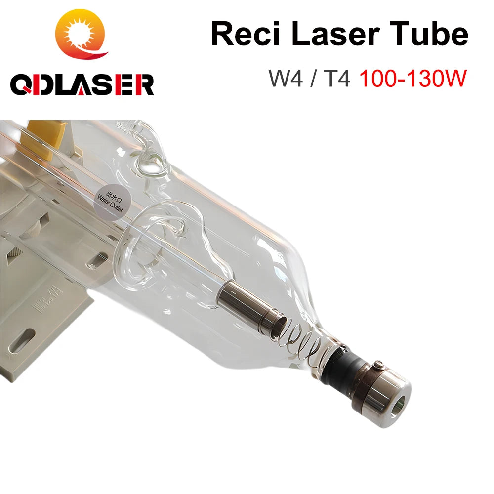QDLASER Reci W4/T4 100-130W CO2 Laser Tube Diameter 80mm/65mm for CO2 Laser Engraving and Cutting Machine S4 Z4