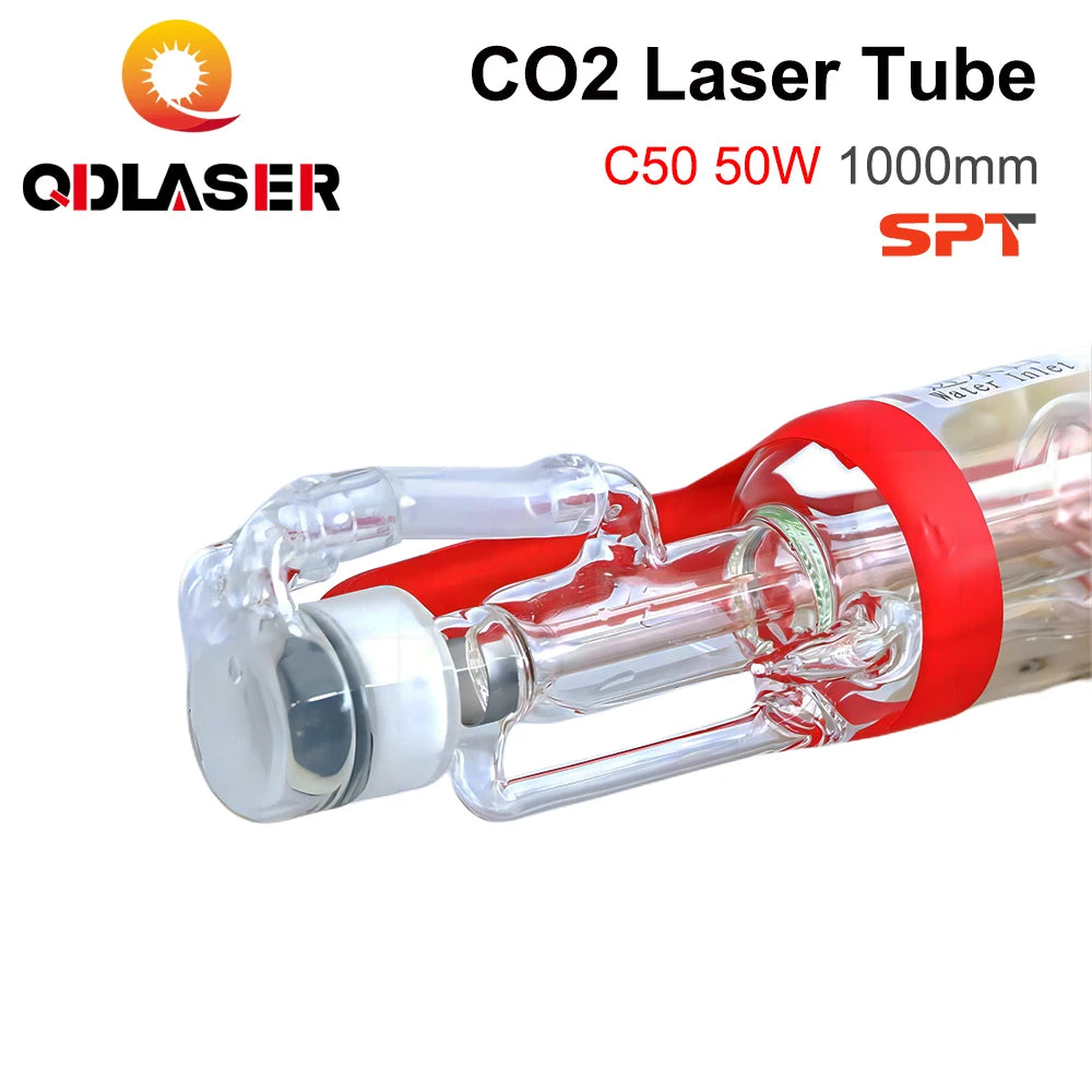 QDLASER SPT C50 50-70W Co2 Laser Tube Length 1000mm Diameter 50mm for CO2 Laser Engraving Cutting Machine