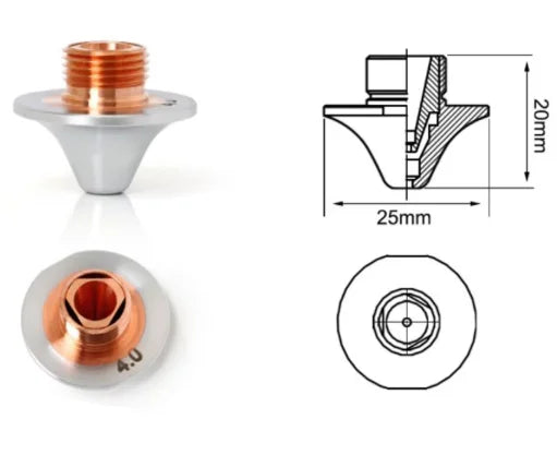 QDLASER Amada Laser Nozzles Single/Double Layer 1.0-4.0mm Amada Laser Cutting Machines Amada Nozzle