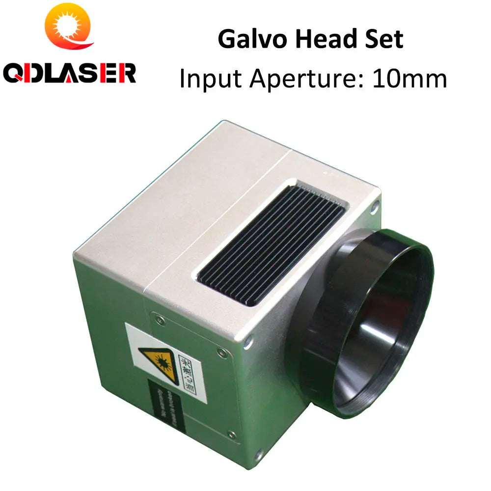 QDLASER 1064nm Fiber Laser Scanning Galvo Head Input Aperture10mm Galvanometer Scanner with Power Supply Set