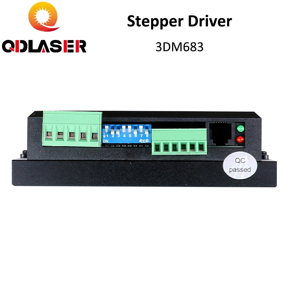 QDLASER Stepper Driver 3DM683 3-phase Hybrid 24-60VDC 8.3A For 3-phase Nema 23/34 Stepper Motor