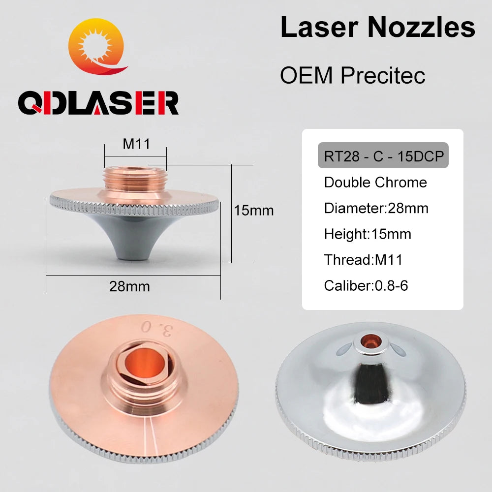 QDLASER OEM Type C Laser Cutting Nozzle D28mm for Precitec Fiber Laser Cutting Head