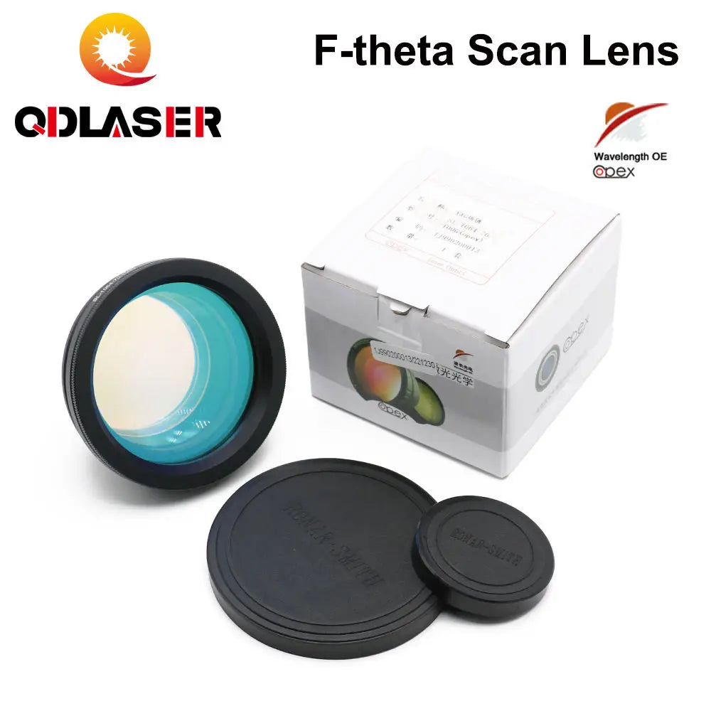 QDLASER F-theta Scan Lens for 1064nm YAG Fiber Laser Galvo System 70X70 150X150 300X300 Scanner Field Opex Fiber Focus Lens