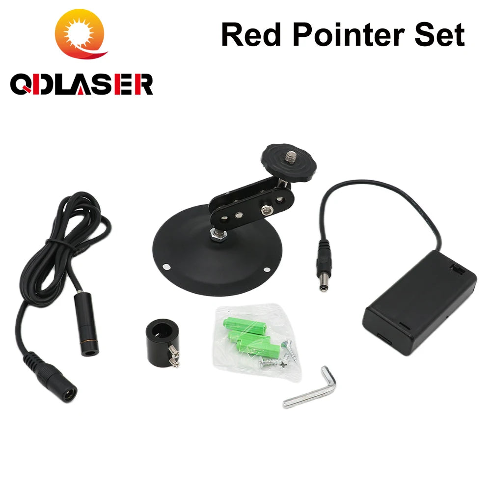QDLASER Red Laser Locator Red Dot Beam Marking Focusable Laser Diode Module +Battery Case+mount for Marking Machine
