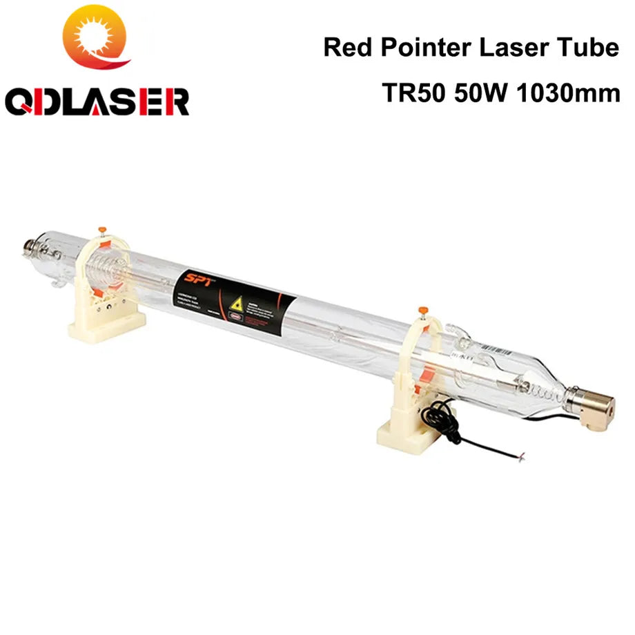 SPT Coaxial Red Light Indication CO2 Laser Tube 50w for Laser Cutting