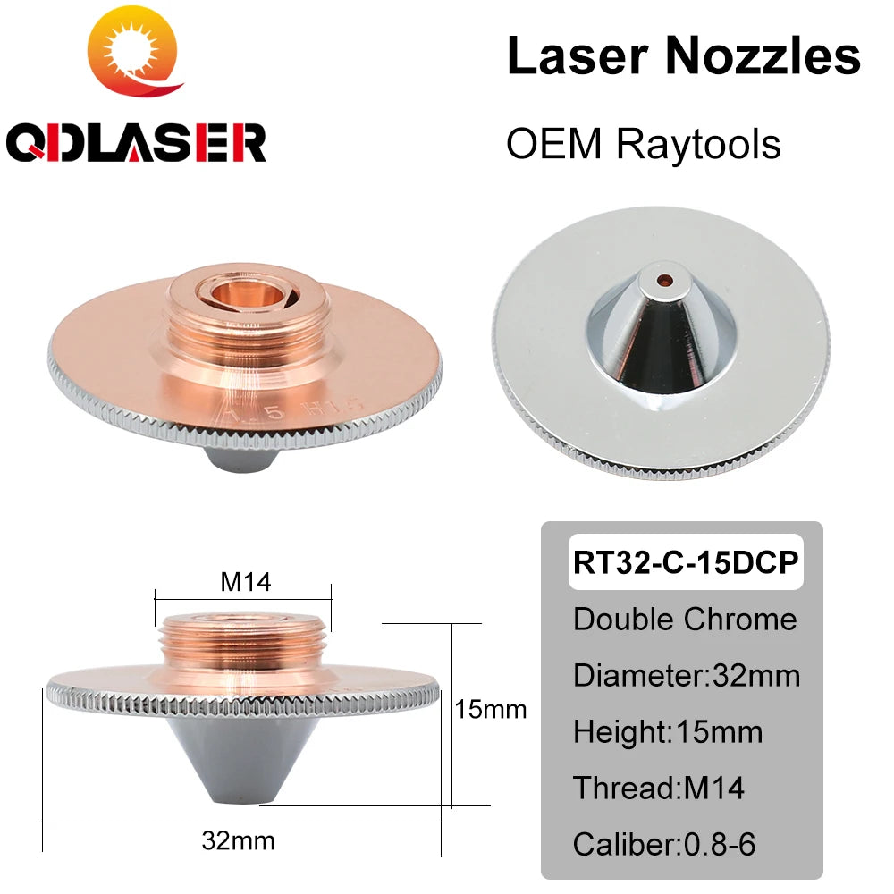 QDLASER OEM Type C Fiber Laser Cutting Nozzle D32 for Raytools