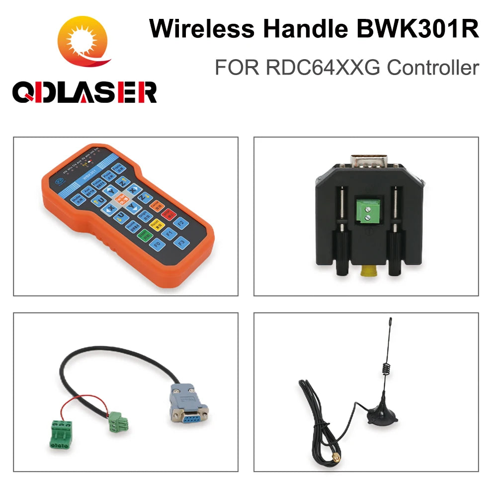 QDLASER Ruida Handle Wireless Operation BWK301R BWK301T for CO2 Laser Controller RDC6442G RDC6442S RDC6432G RDC6332M
