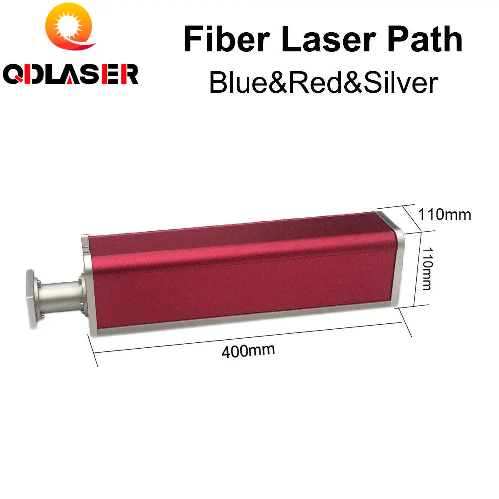 QDLASER Fiber Laser Path Blue Red Silver Standard Fiber Laser Path Housing Rayucs MAX Interface for Laser Marking Machine