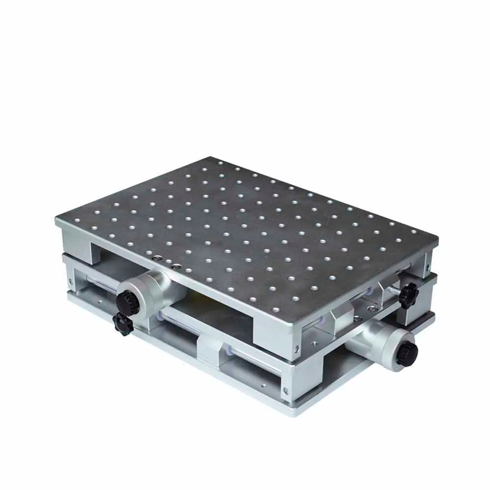 QDLASER 1064nm Fiber Laser Marking Engraving Machine 2 Axis Moving Table Portable Cabinet Case XY Table