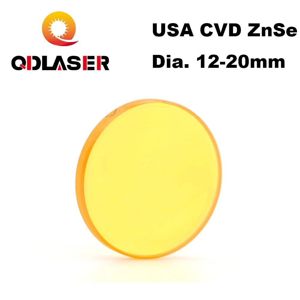 QDLASER Infrared Lens USA ZnSe CVD Focusing Glass Dia 18 19.05mm 20 FL 38.1 50.8 63.5 76.2 101.6 1.5"-5" CO2 Laser Focus Lens