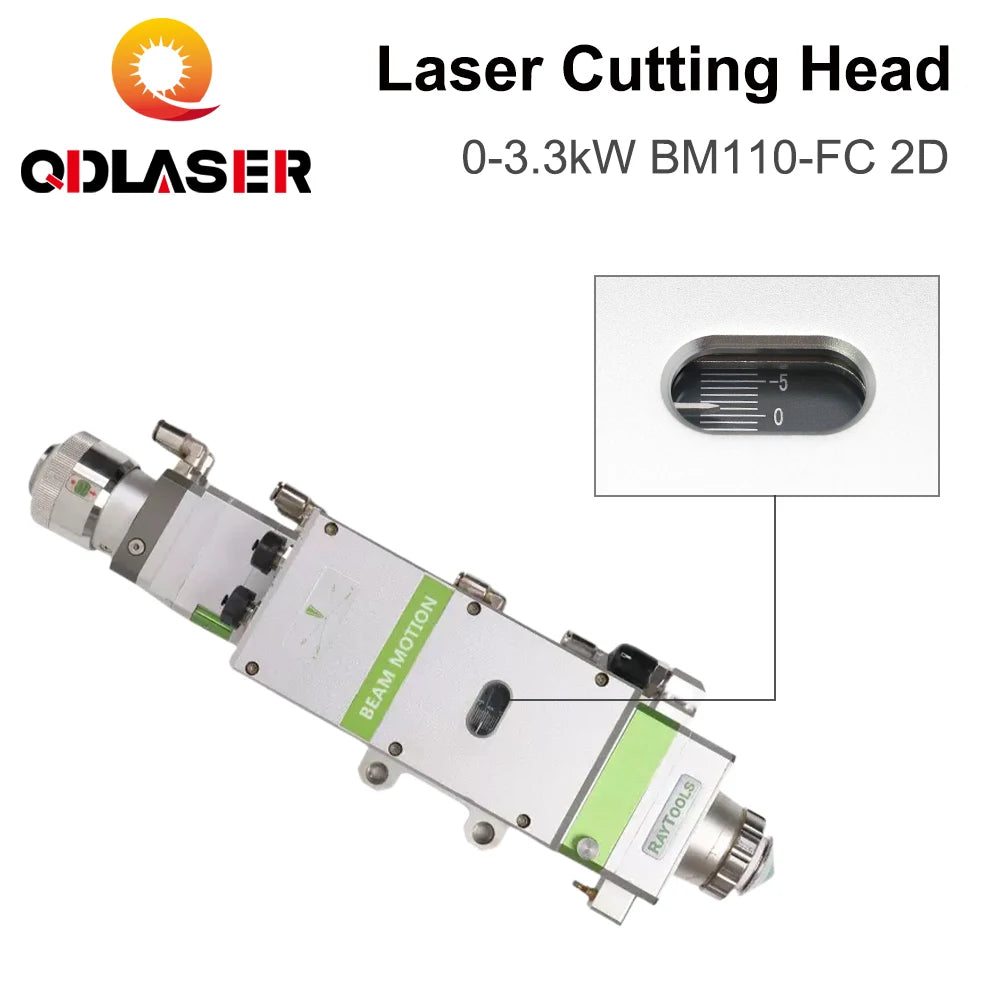 QDLASER Raytools Laser Cutting Head BM110-FC2D 0-3.3kW Auto-Focus FL125/155/200mm for Laser Cutting Machine