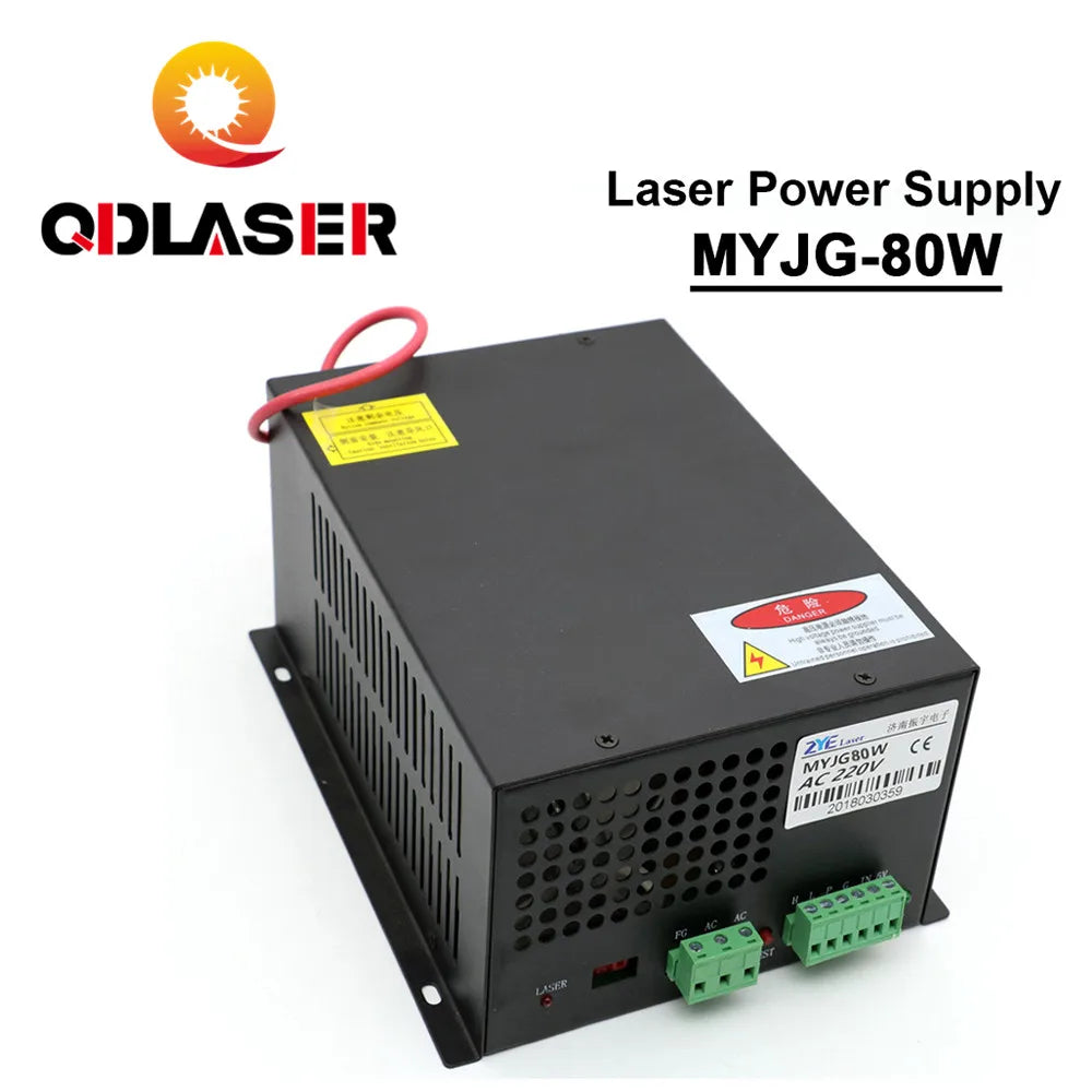 QDLASER 80W CO2 Laser Power Supply for CO2 Laser Engraving Cutting Machine MYJG-80W