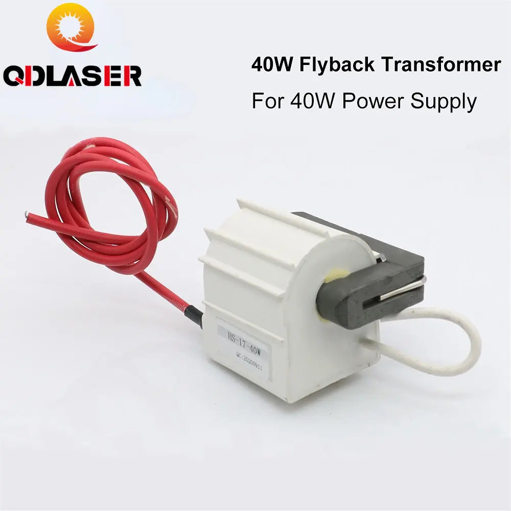 QDLASER High Voltage Flyback Coil Transformer for CO2 40W Laser Power Supply