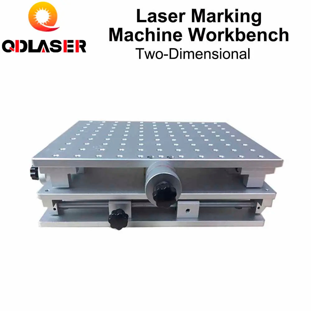 QDLASER 1064nm Fiber Laser Marking Engraving Machine 2 Axis Moving Table Portable Cabinet Case XY Table
