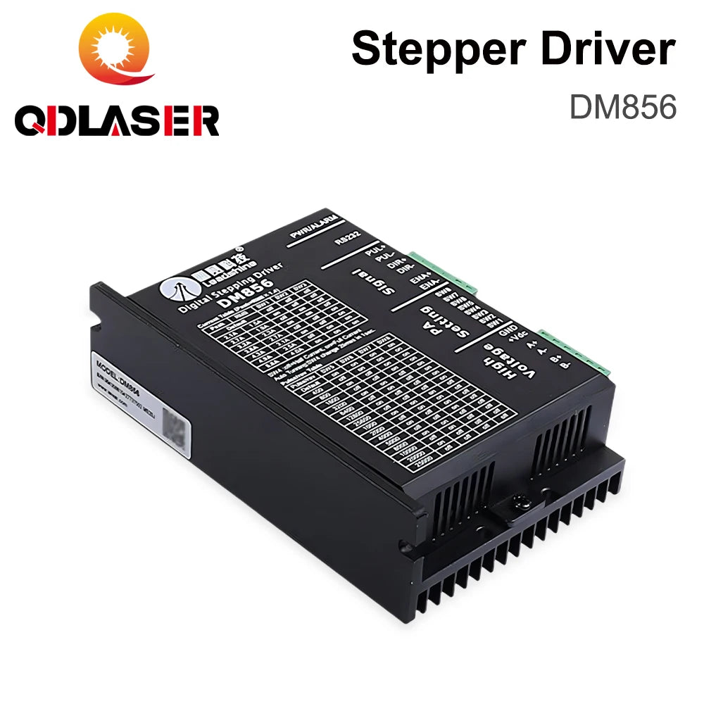 QDLASER Leadshine DM856 2 Phase Stepper Driver 20-80VAC 0.5-5.6A 7-16mA