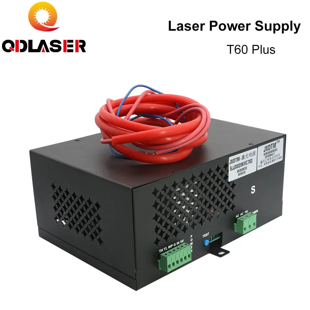 QDLASER 60W CO2 Laser Power Supply for CO2 Laser Engraving Cutting Machine HY-T60 T / W Plus Series with Long Warranty