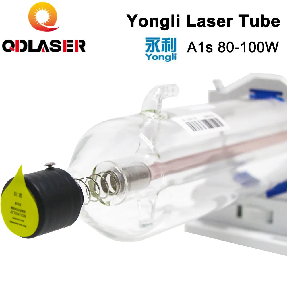 Yongli A1s 90W CO2 Laser Glass Tube Length 1100 Dia. 80mm for CO2 Laser Engraving and Cutting Machine