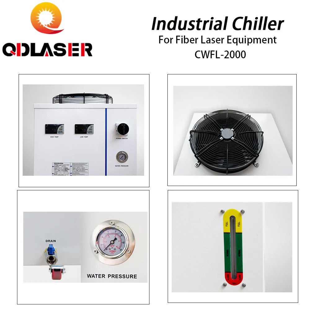 QDLASER S&A CWFL-2000 Industrial Laser Chiller For Laser Cutting Machine