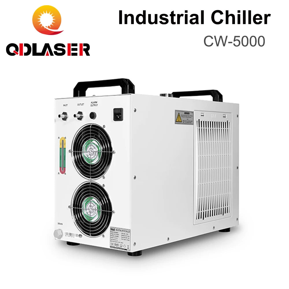 QDLASER CW5000 S&A Industry Air Water Chiller for CO2 Laser Engraving Cutting Machine Cooling 80W 100W Laser Tube