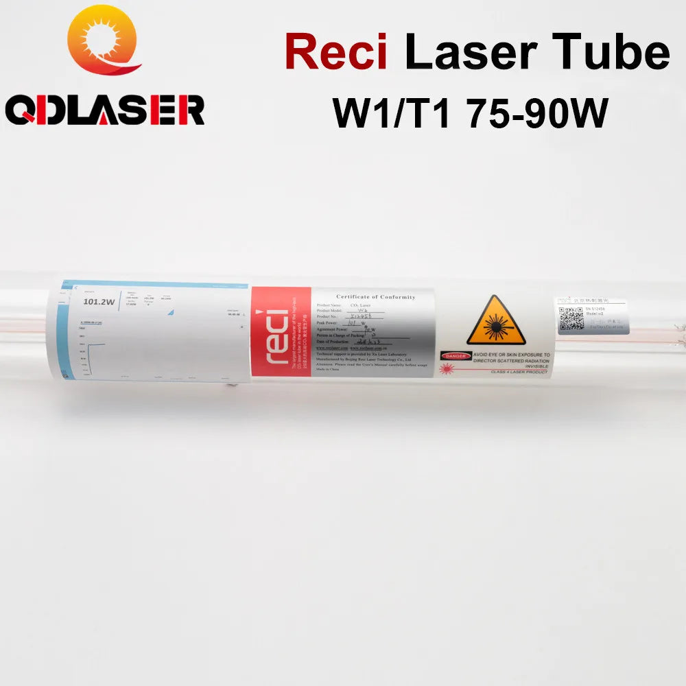 Reci W1 75W CO2 Laser Tube 75W-90W Length 1050mm Dia. 80mm for CO2 Laser Engraving Cutting Machine