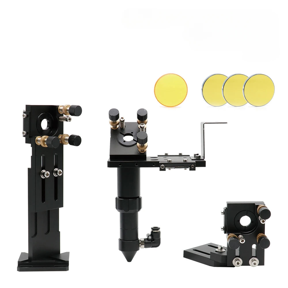 CO2 Laser Head Set C Series Dia.18mm FL38.1&Dia.20 FL50.8/63.5/101.6mmZnSe Focus Lens Dia.25m Mirror for Laser Engraving Machine
