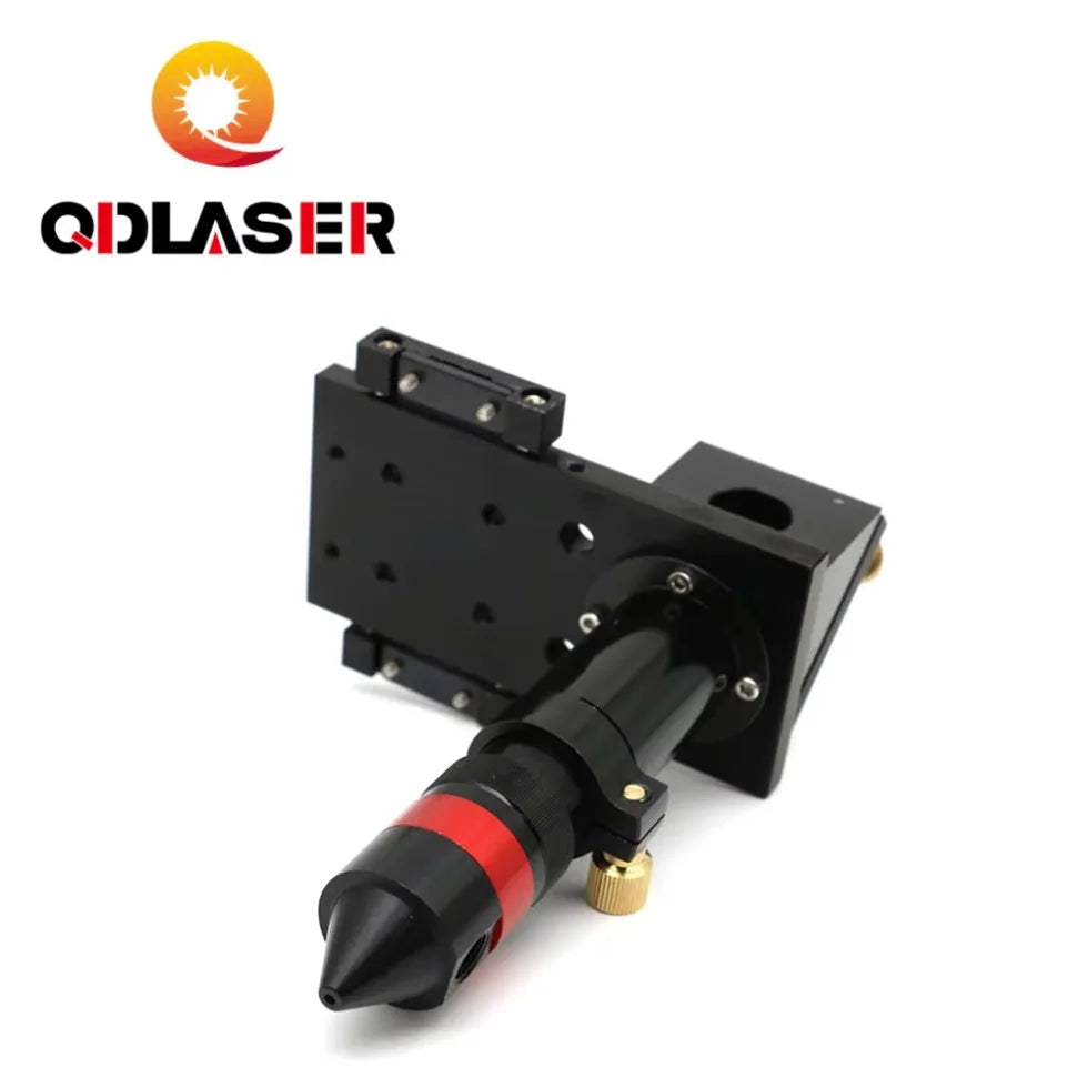 QDLASER E Series Black Laser Cutting Head Set with Laser Mirror Mount Support, Compatible with Laser Cutting Machines