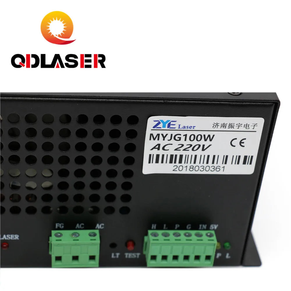 QDLASER 100w Co2 Laser Power Supply MYJG-100 LED for Co2 Engraving Cutting Machine Laser Tube