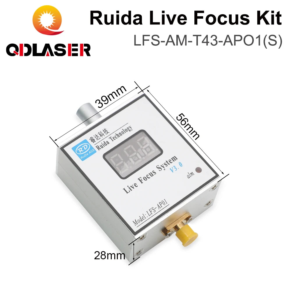 QDLASER Ruida LFS-AM-T43-AP01(S) Metal Cutting Real-time Focus System Amplifier and Amplifier Connection Cable for Laser Machine