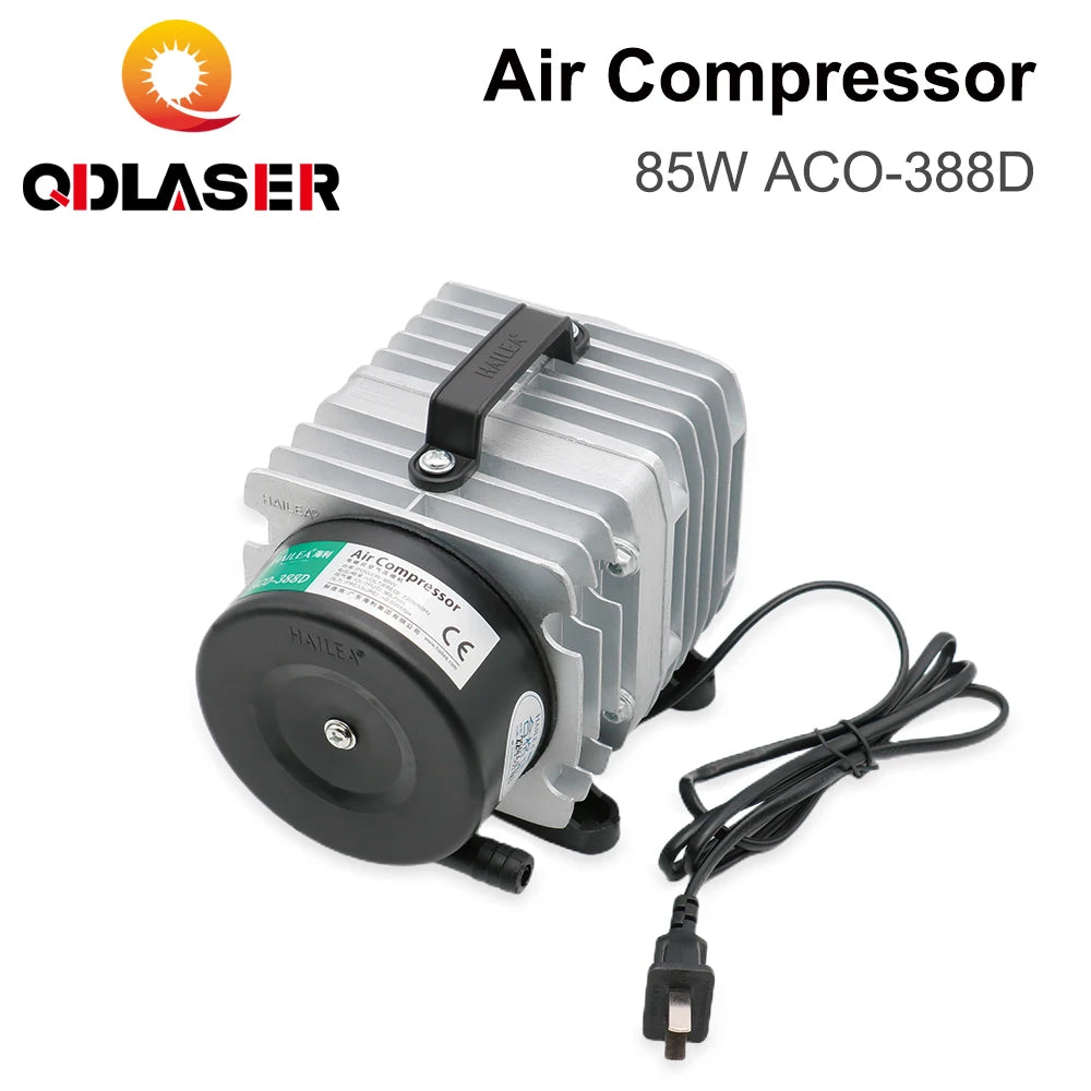 QDLASER Air Compressor 85W ACO-388D Electrical Magnetic Air Pump 110V 60HZ / 220V 50HZ for CO2 Laser Engraving Cutting Machine