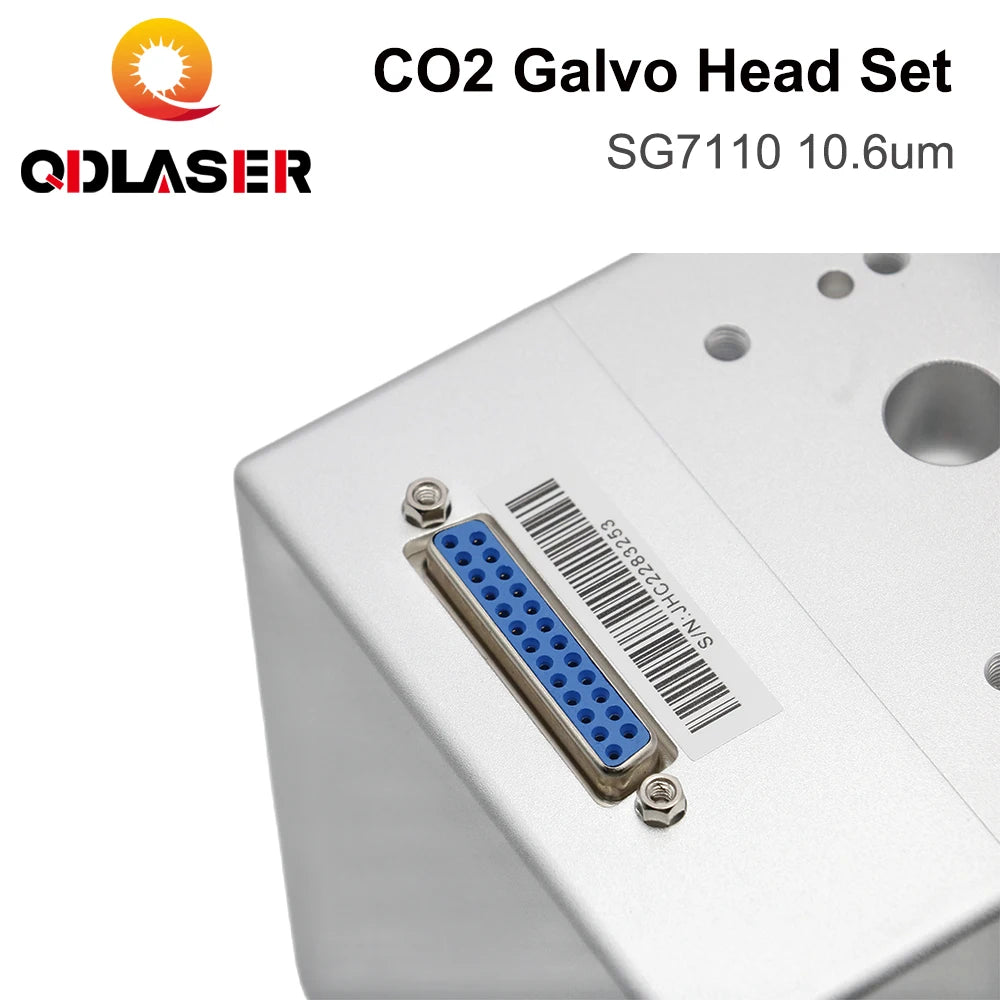 QDLASER CO2 Laser Scanning Galvo Head SG7110 10.6um 10600nm Input Aperture10mm Galvanometer Scanner with Power Supply Set