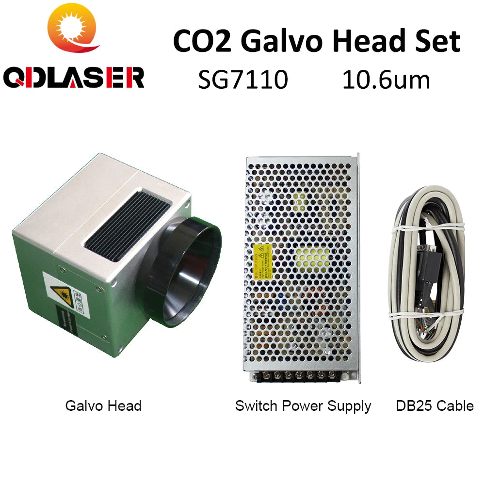 QDLASER CO2 Galvo Head and Fiber Galvo Scanning Head SG7110 for Laser Marking Machine