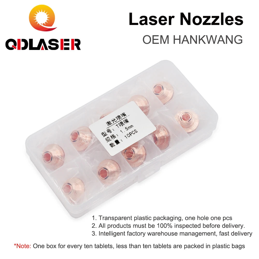 QDLASER OEM HANKWANG Knurled HK Nozzle Single Double Dia.19mm Height15mm Thread M11 for Korea HK Fiber Laser Cutiing Machine