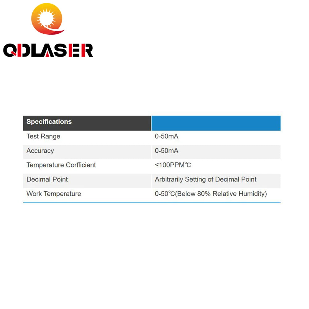 QDLASER 50mA LED Digital Ammeter DC 0-50mA Analog Amp Panel Meter Current for CO2 Laser Engraving and Cutting Machines