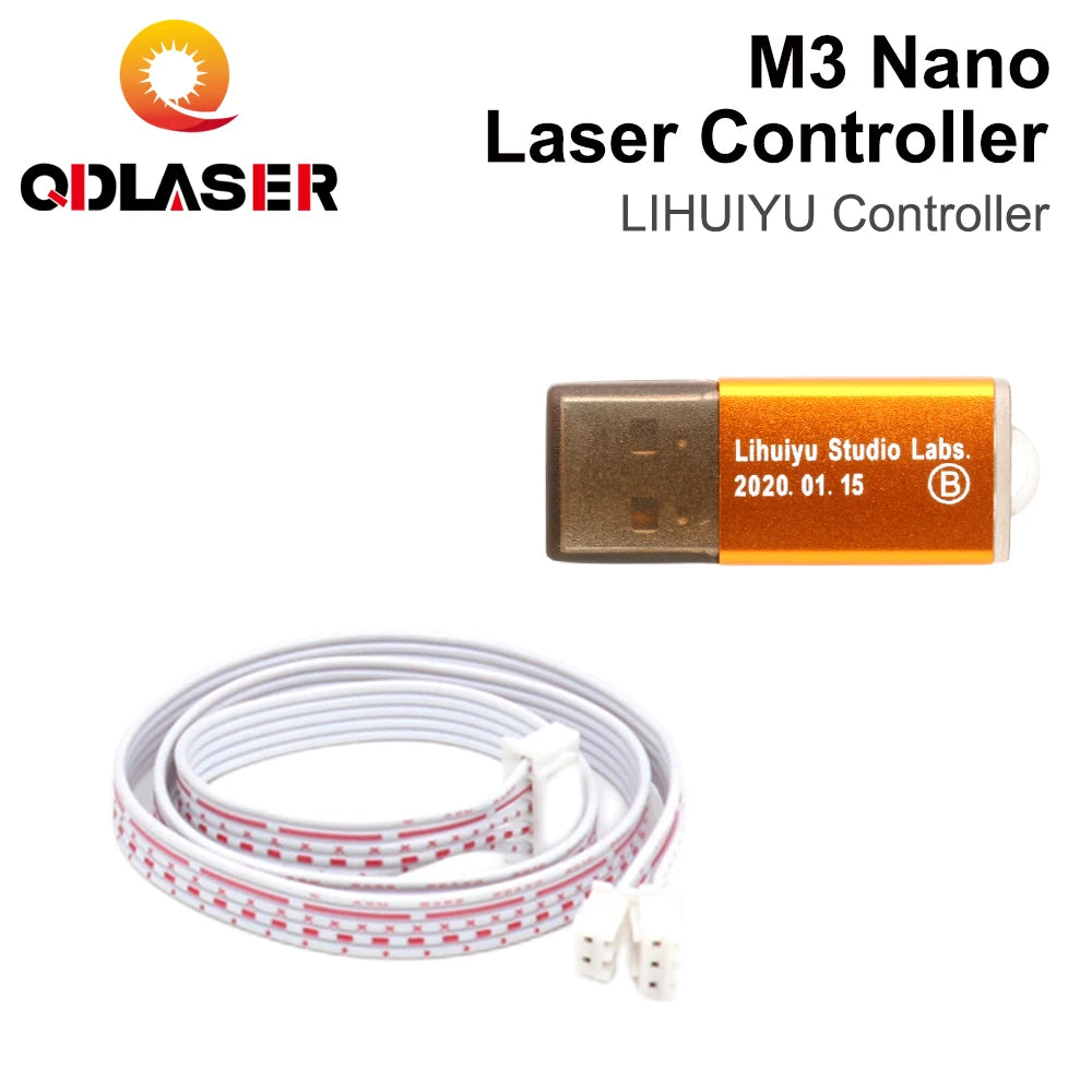QDLASER LIHUIYU M3 Nano Laser Control Panel + Controller Mother Main Board + Dongle B System Engraver Cutter for K40 Machine