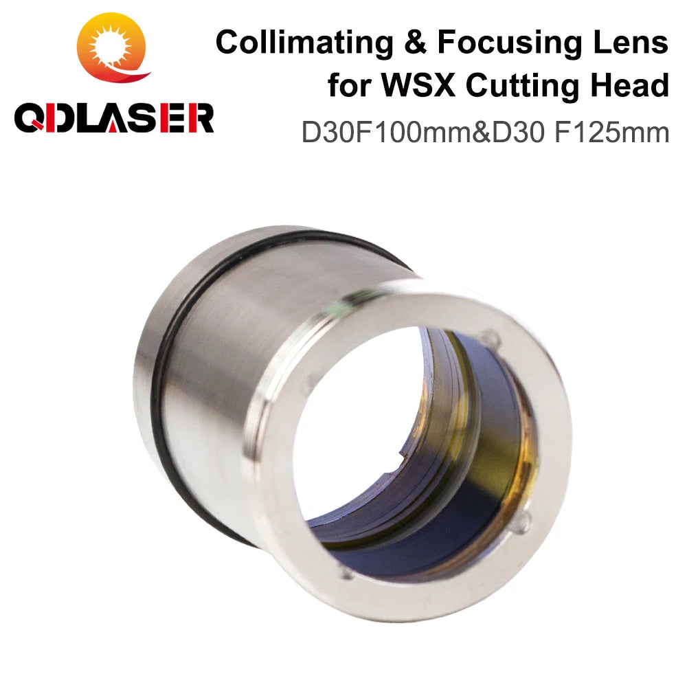 QDLASER Fiber Laser Focus Lens D30 F100 F125mm with Lens Holder for WSX Laser Cutting Head WSX-GQ-JT-02 2000W 4000W 0-4KW
