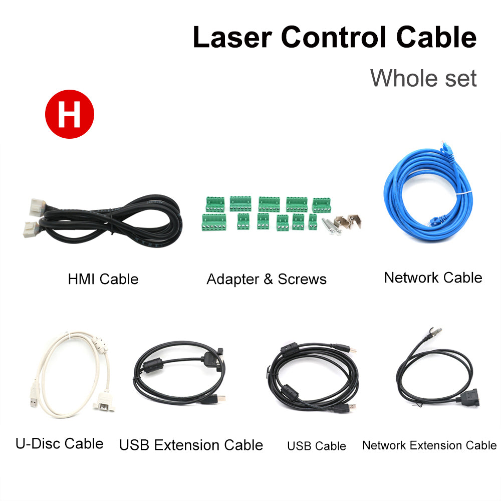 QDLASER Ruida RDC6445G/S RDC6442S RDC6432 CO2 Laser Controller Cables USB Extension Cable Power Cable Adapter & Screws Parts