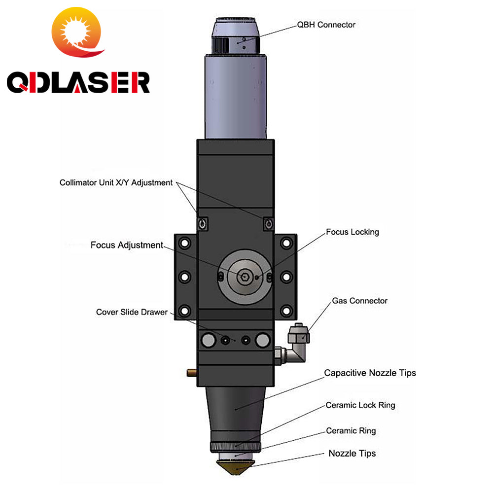 Manual Fiber Laser Cutting Head MC100-QBH for Fiber Laser Cutting Machine