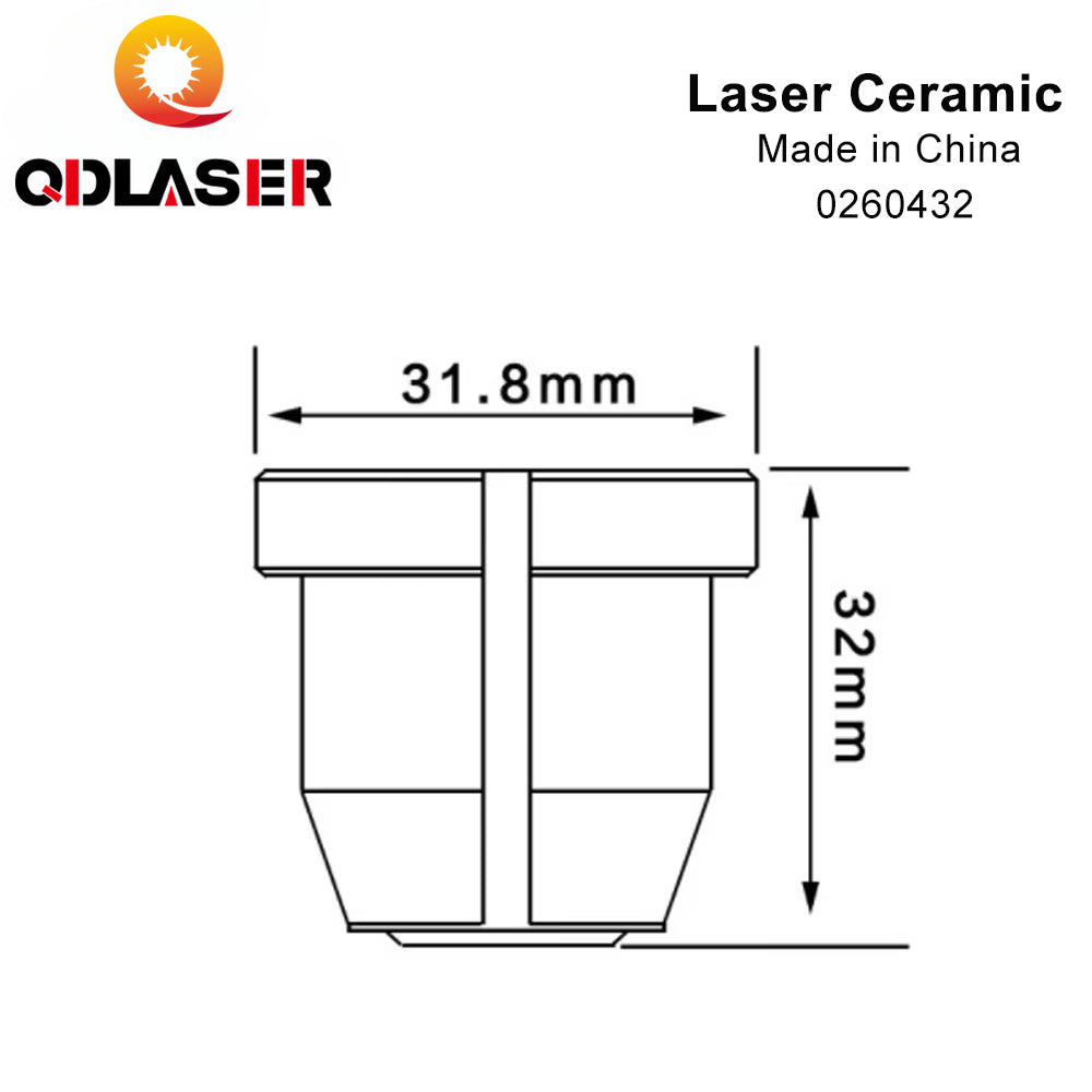 QDLASER Laser Ceramic Parts 0260432 for Fiber Laser Cutting Machines