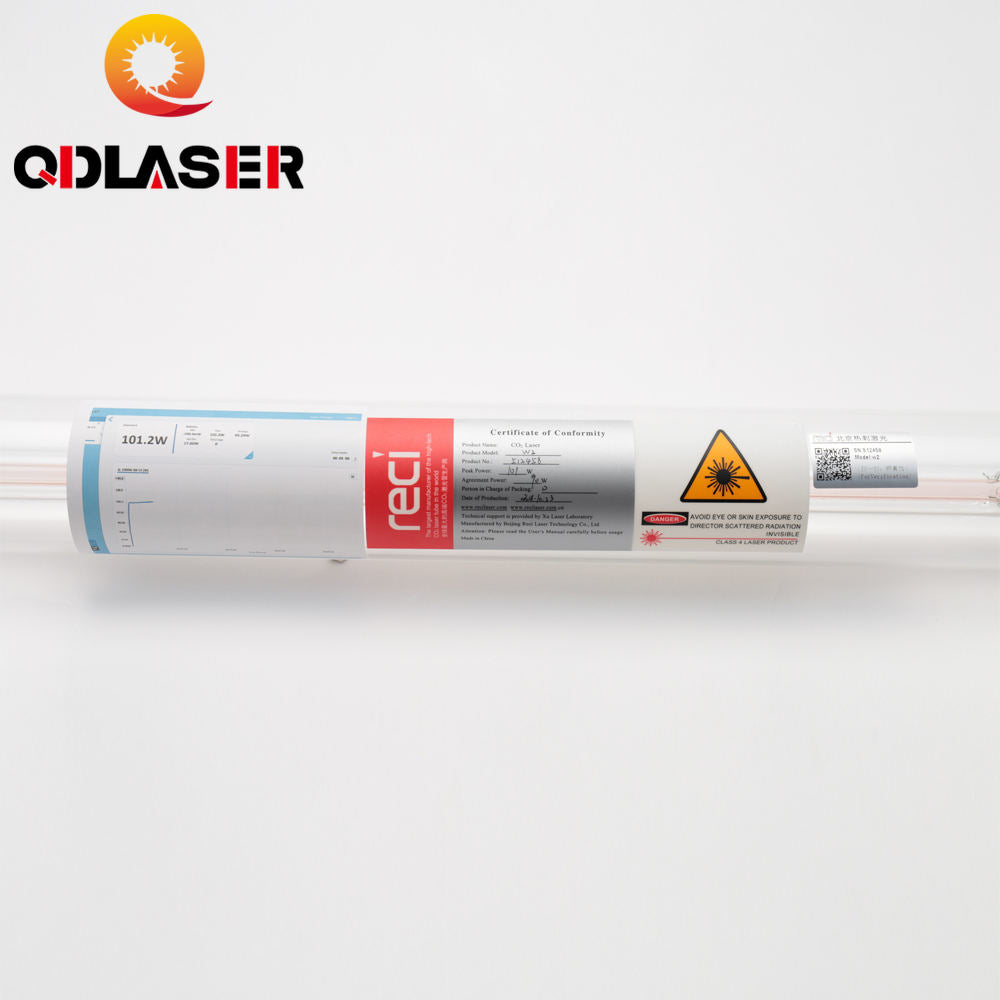 QDLASER Reci W1 W2 W4 W6 W8 75W-180W CO2 Laser Tube for Co2 Laser Engraving and Cutting Machine