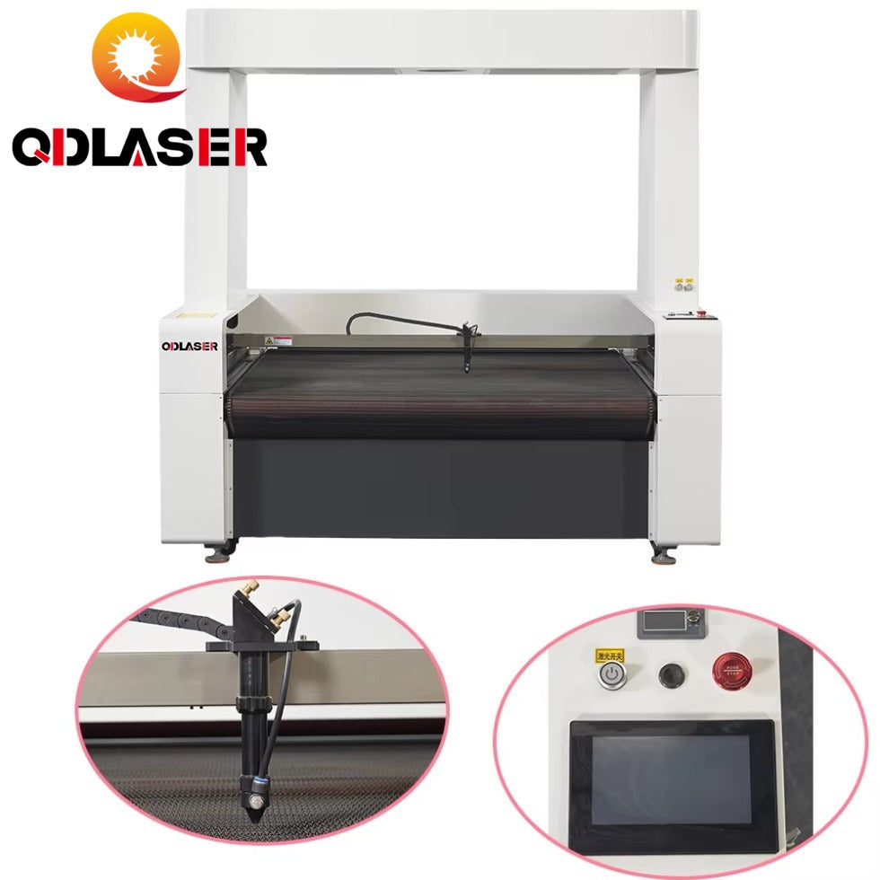 80W 1610F-CCD CO2 Fabric Cutting Machine for Synthetic Leather, Artificial Leather, Cloth, and Fur - High Precision, Efficient C