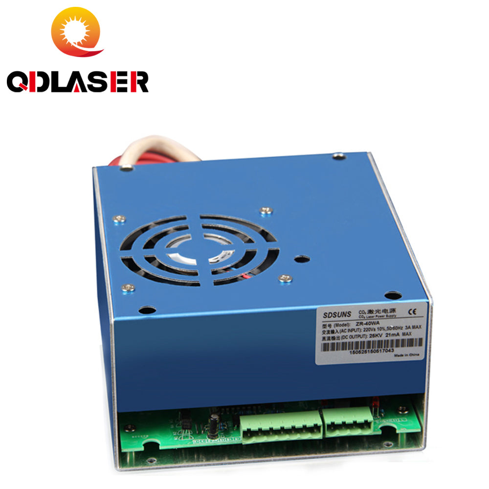 QDLASER ZR-40WA Co2 Laser Power Supply 40w for Co2 Laser Engraving and Cutting Machine
