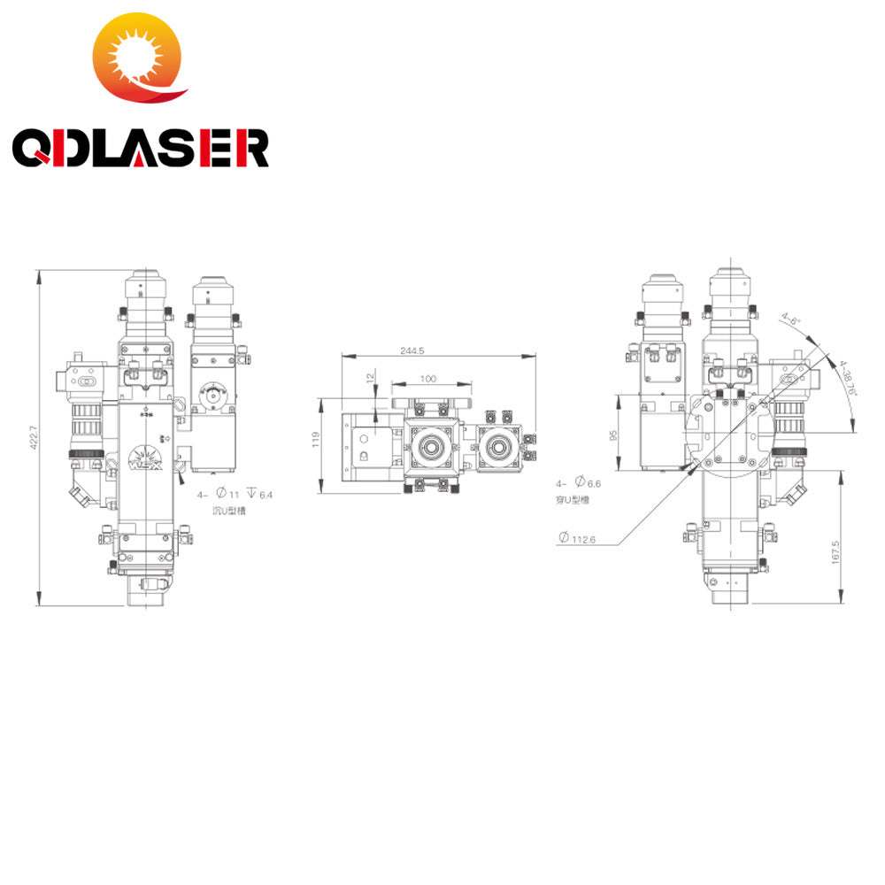 4000W Composite Welding Head for WSX Fiber Laser Welding Head ND36