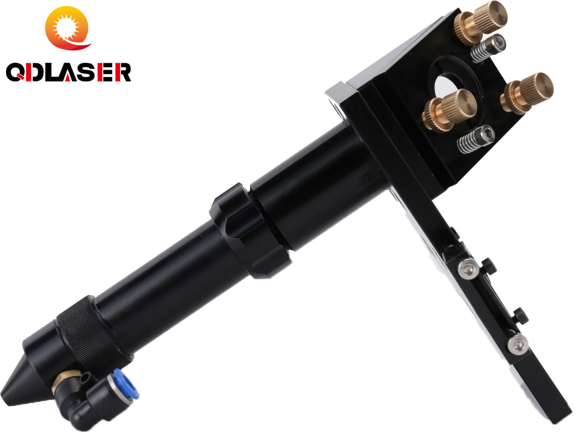 QDLASER C Series Black CO2 Laser Head for Laser Equipment Parts Support 20mm Laser Lens 25mm Mirror Mount