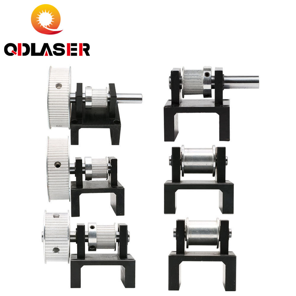 QDLASER X Y Axis Tensioner HTD-3M Reduction Pulley Box Timing Synchronous Gear Base Set for Co2 Laser Cutting Machine