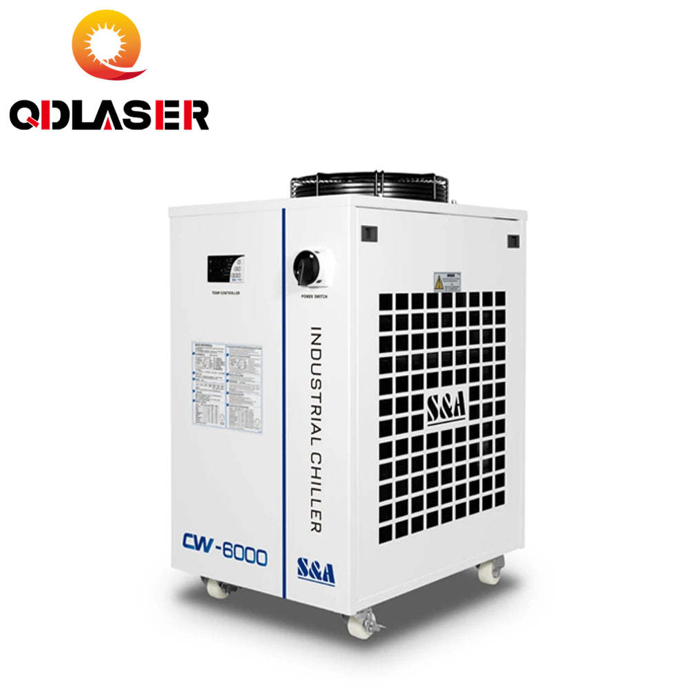 QDLASER CW-6000 S&A Industrial Chiller 50/60Hz 70L/min Flow R-410a Refriferant 50/60Hz for Machine Water Colling System