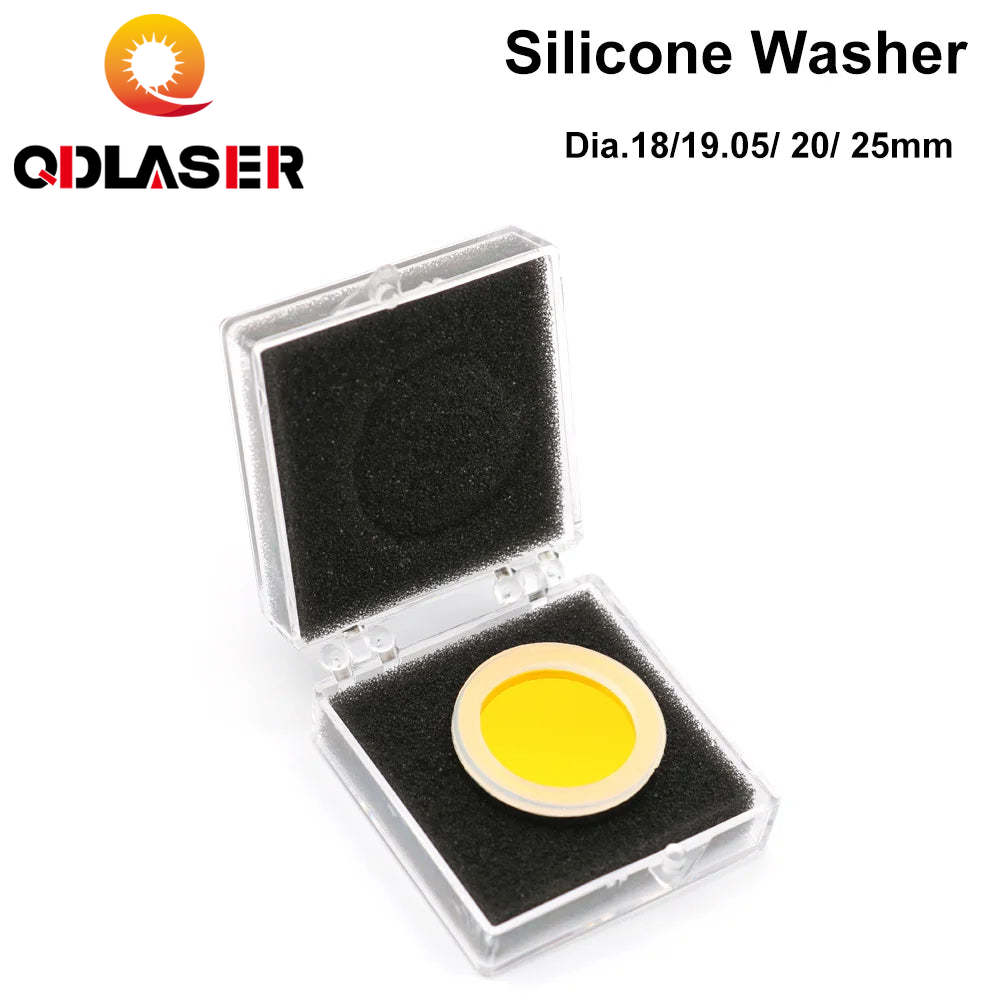 QDLASER Silicone Washer Dia.18/19.05/20/25mm for CO2 Laser Focusing Lens Mirrors the Silicone Ring 5 Pcs