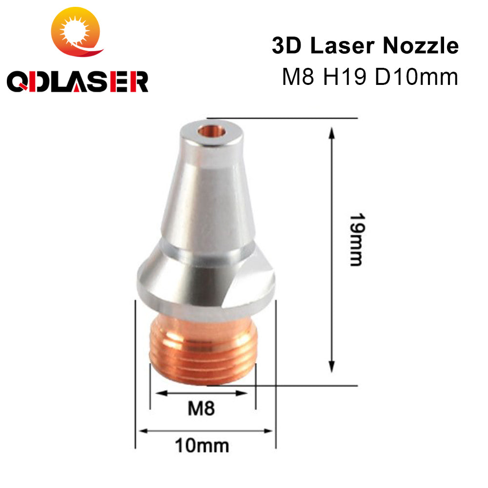 QDLASER High Quality 3D Industry Laser Nozzles 2.0 2.5mm M8 H19 D10 for Prima Fiber Laser Cutting Head
