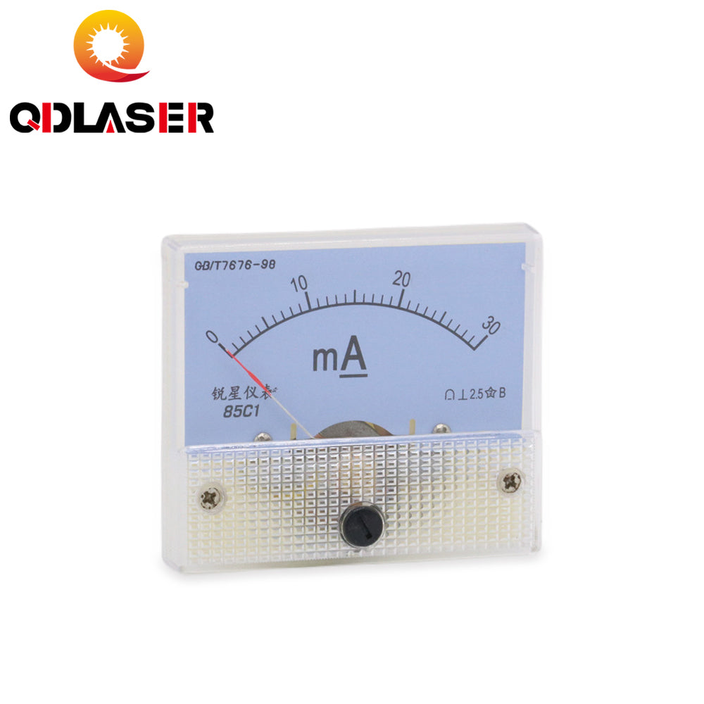 QDLASER HUA 85C1 DC 30mA Ammeter Current Voltage Meters Analog Amp Panel Meter for CO2 Laser Engraving and Cutting Machine"