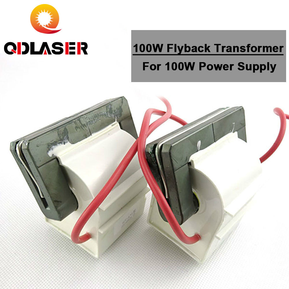 QDLASER Double Laser High Voltage Transformer Flyback Coil for 100W CO2 Laser Power Supply Parts